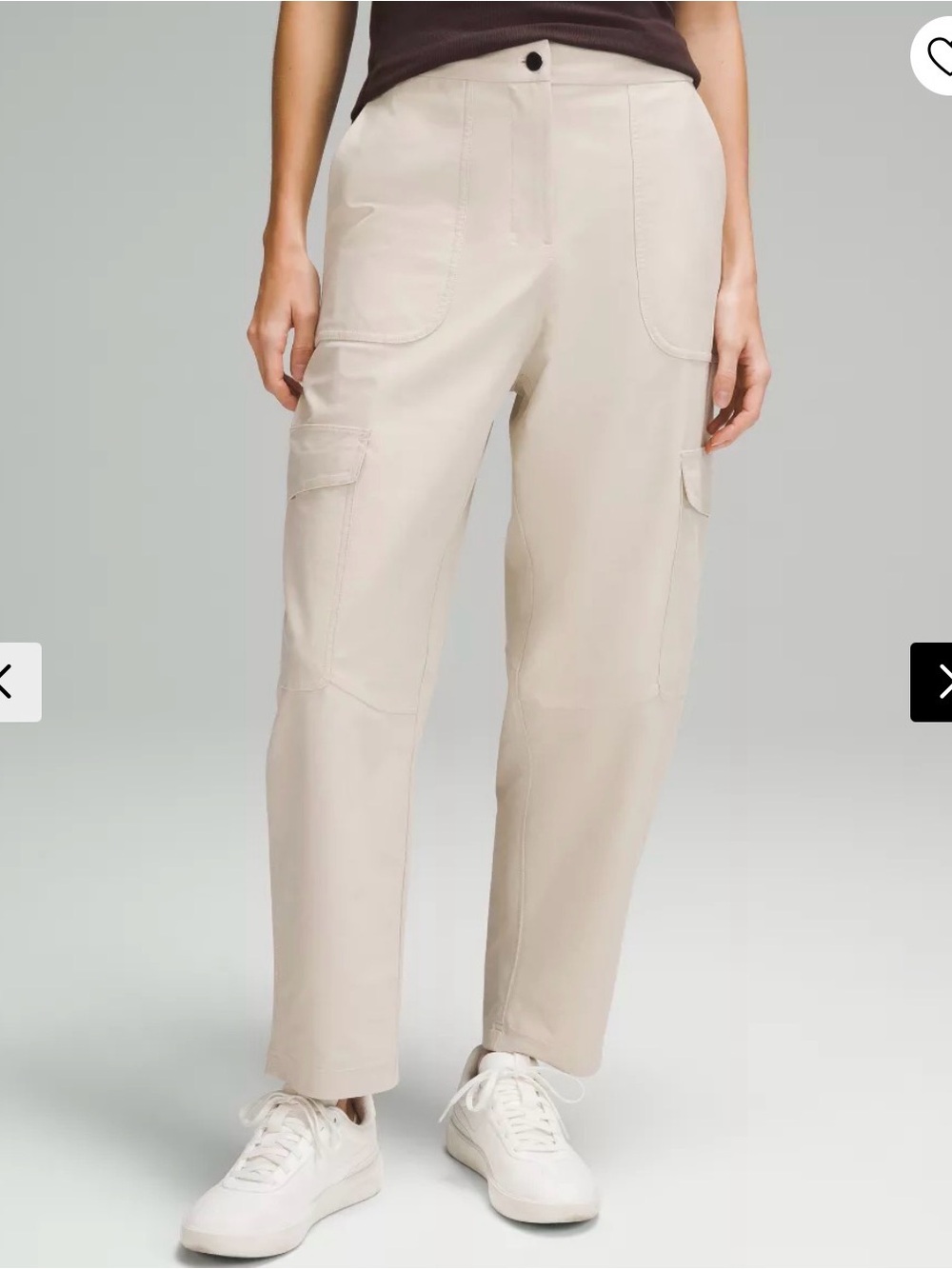 lululemon Light Utilitech Cargo Pocket High-Rise Pant Beige Waist 29